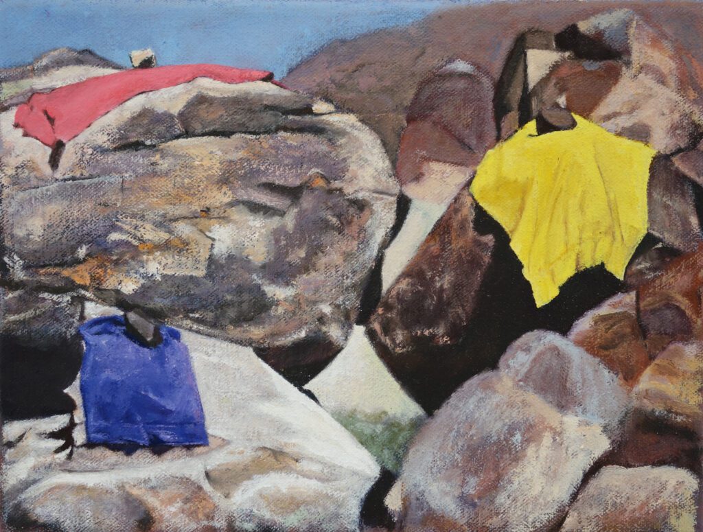 Desert Laundry, oil on canvas, 8 x 9 in | 20.5 x 23 cm