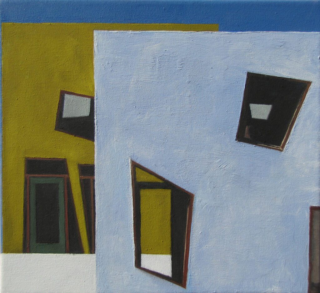 Yellow & Blue, oil on canvas, 11 x 12 in | 28 x 30.5 cm