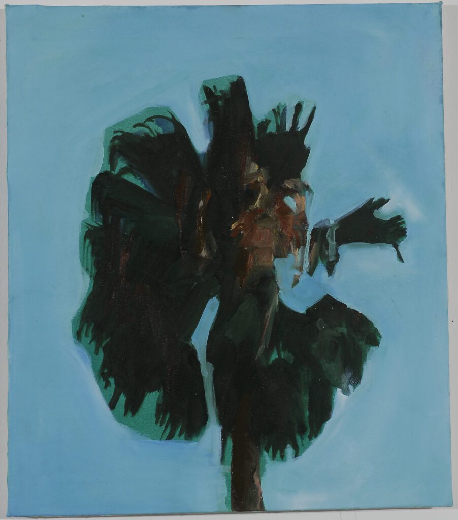 Palmier, huile sur toile, 40 x 43 cm