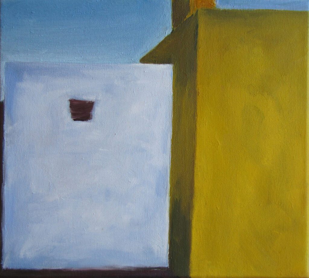 Blue & Yellow, oil on canvas, 9 x 10 in | 23 x 25.5 cm